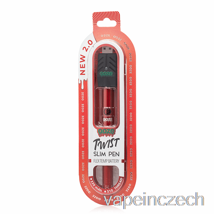 Ooze Tenké Kroucené Pero 2.0 Flex Temp Baterie Rubínově červené Vape Pero